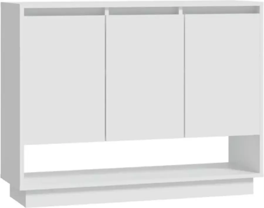 VidaXL Dressoir 97x31x75 cm bewerkt hout wit - Foto 3