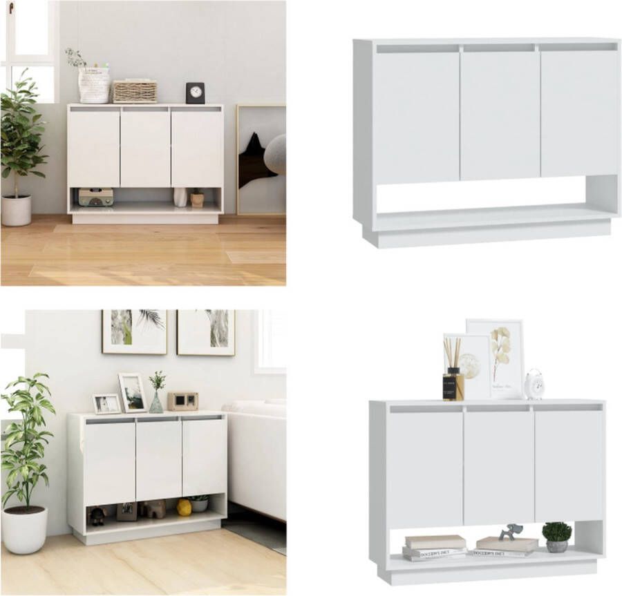 VidaXL Dressoir 97x31x75 cm spaanplaat wit Dressoir Dressoirs Kast Opbergkast