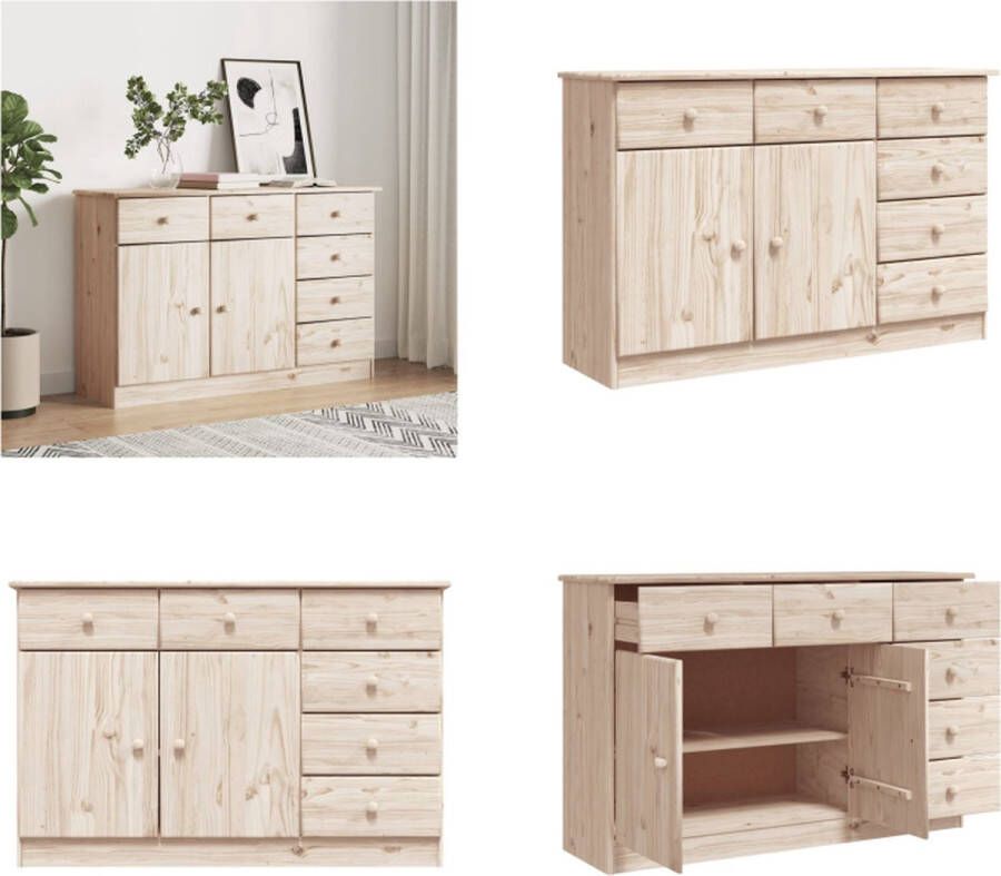VidaXL Dressoir ALTA 112x35x73 cm massief grenenhout Dressoir Dressoirs Opbergkast Wandkast - Foto 2