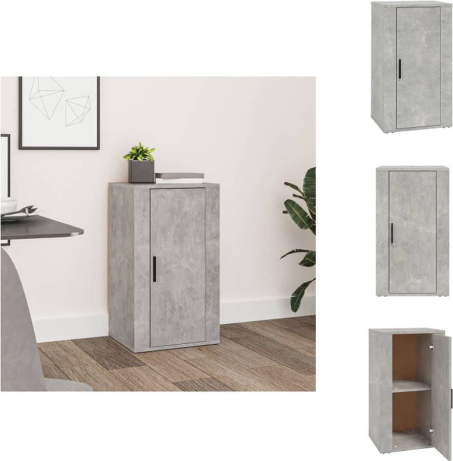 VidaXL Dressoir Betongrijs 40 x 33 x 70 cm Duurzaam bewerkt hout- glad oppervlak hoge kwaliteit sterk stabiel en vochtbestendig Voldoende opbergruimte Stevig blad Praktisch ontwerp Montagehandleiding inbegrepen Keukenkast - Foto 2