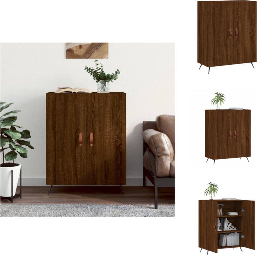 VidaXL Dressoir Classic Brown 69.5 x 34 x 90 cm Durable wood and metal Keukenkast