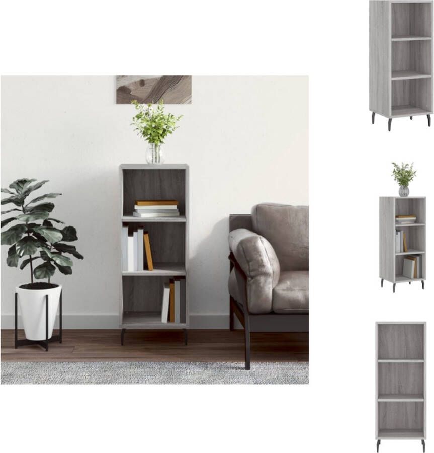 VidaXL Dressoir Dressoirs Kast Wandkast Dressoir 34 5x32 5x90 cm bewerkt hout grijs sonoma eikenkleurig - Foto 2