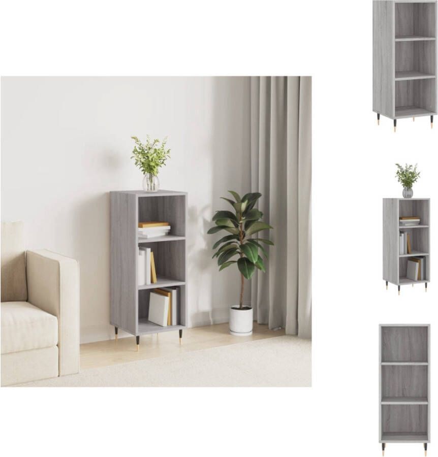 VidaXL Dressoir Dressoirs Kast Wandkast Dressoir 34 5x32 5x90 cm bewerkt hout grijs sonoma eikenkleurig - Foto 3