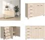 VidaXL Dressoir HAMAR 113x40x80 cm massief grenenhout honingbruin Dressoir Dressoirs Houten Dressoir Ladekast - Thumbnail 2