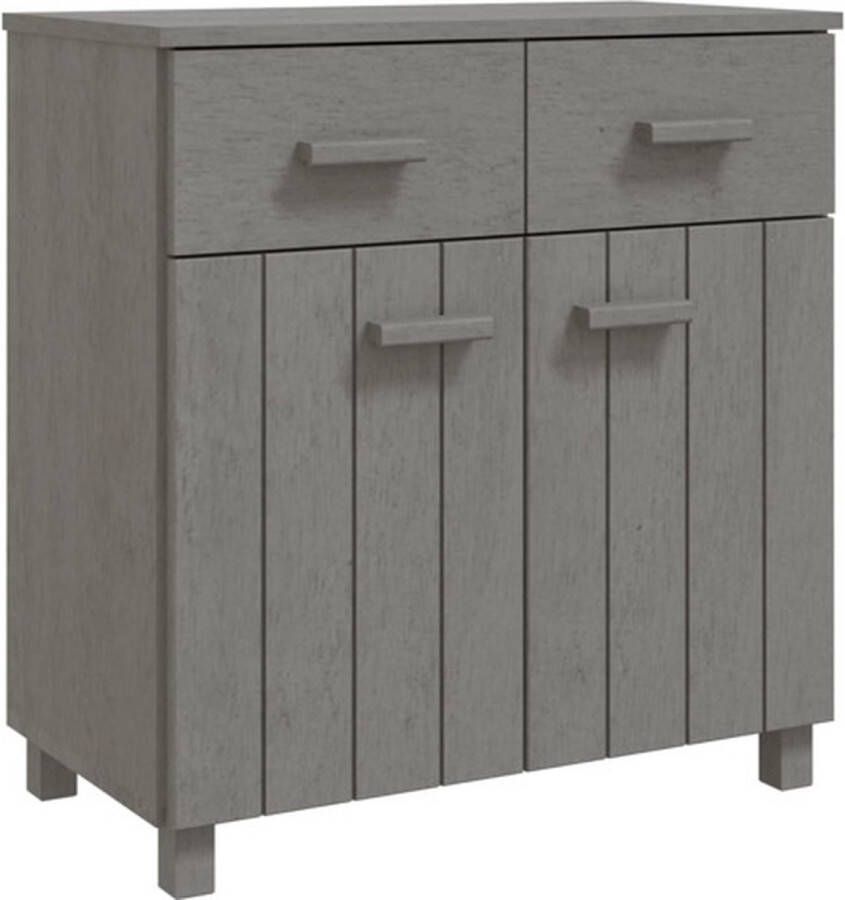 VidaXL -Dressoir-HAMAR-79x40x80-cm-massief-grenenhout-lichtgrijs