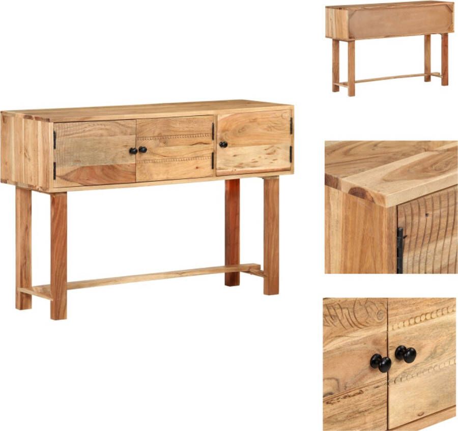 VidaXL Dressoir Hout 115 x 35 x 75 cm Massief acaciahout Naturel afwerking Keukenkast