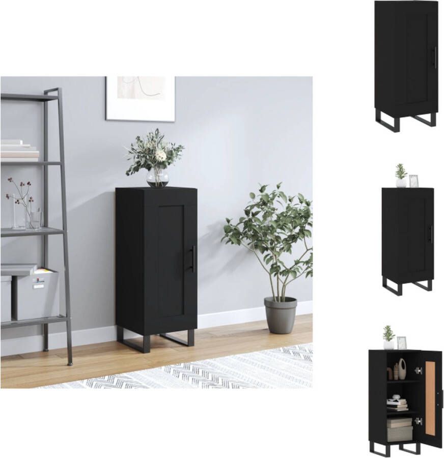 VidaXL Dressoir Dressoirs Kast Wandkast Dressoir 34-5x34x90 cm bewerkt hout zwart