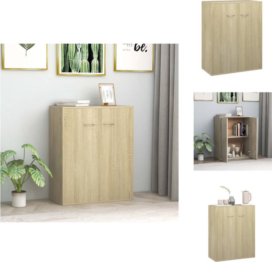 VidaXL Dressoir Dressoirs Kast Kasten Dressoir 60x30x75 cm spaanplaat sonoma eikenkleurig