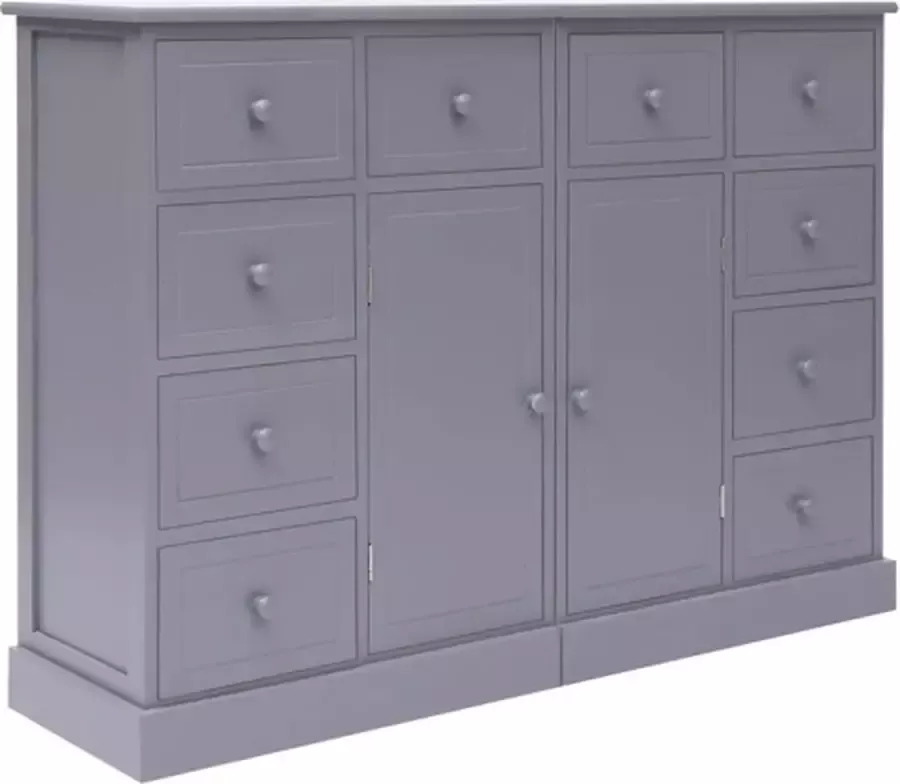 VidaXL -Dressoir-met-10-lades-113x30x79-cm-hout-grijs - Foto 1