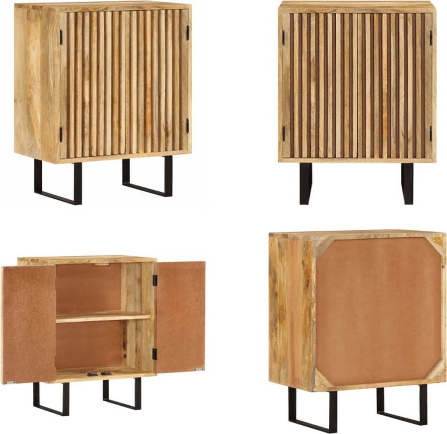 VidaXL Dressoir met 2 deuren 55x35x70 cm massief mangohout Dressoir Dressoirs Kast Dressoirkast