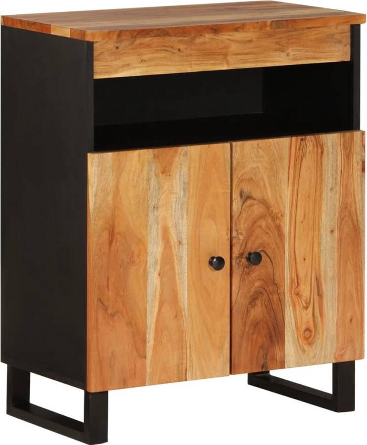VidaXL -Dressoir-met-2-deuren-60x33x75-cm-massief-acaciahout