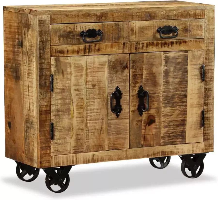 VidaXL Dressoir met 2 lades en 1 kast ruw mangohout