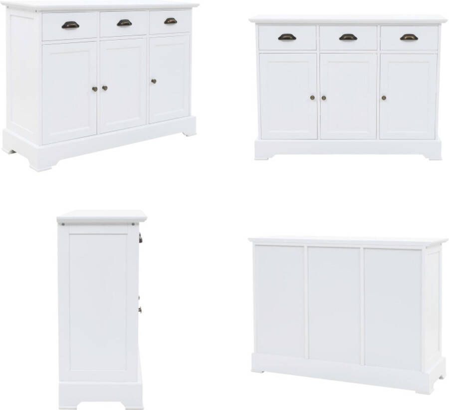 VidaXL Dressoir met 3 deuren 105x35x77 5 cm MDF en grenenhout Dressoir Dressoirs Tv Tafel Tv Tafels - Foto 2