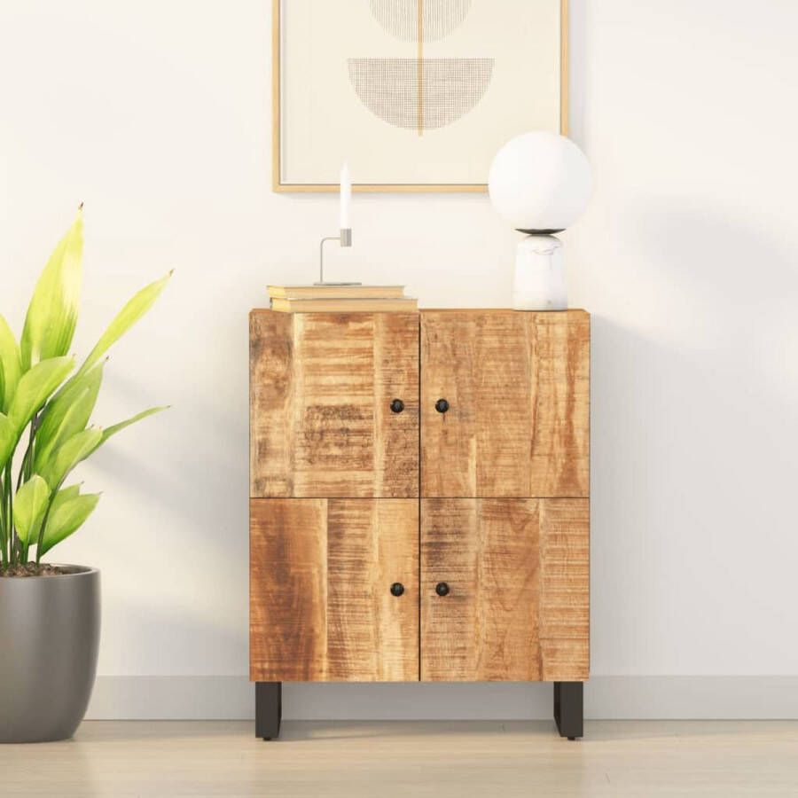 VidaXL -Dressoir-met-4-deuren-60x33x75-cm-massief-mangohout - Foto 2