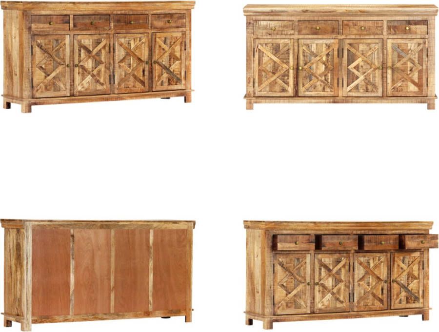 VidaXL Dressoir met 4 lades 160x40x85 cm massief mangohout Dressoir Dressoirs Zijkast Zijkasten - Foto 2