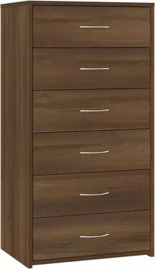 VidaXL -Dressoir-met-6-lades-50x34x96-cm-bewerkt-hout-bruineikenkleurig - Foto 3