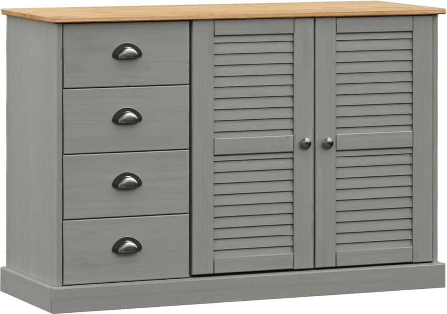 VidaXL Dressoir VIGO 113x40x75 cm Massief Grenen Dressoir Opbergkast Grenoble Hout Vintage Dresser Landelijke Stijl