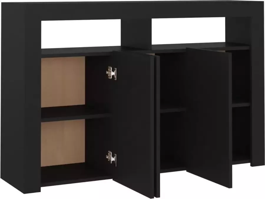 VidaXL -Dressoir-met-LED-verlichting-115 5x30x75-cm-zwart - Foto 2