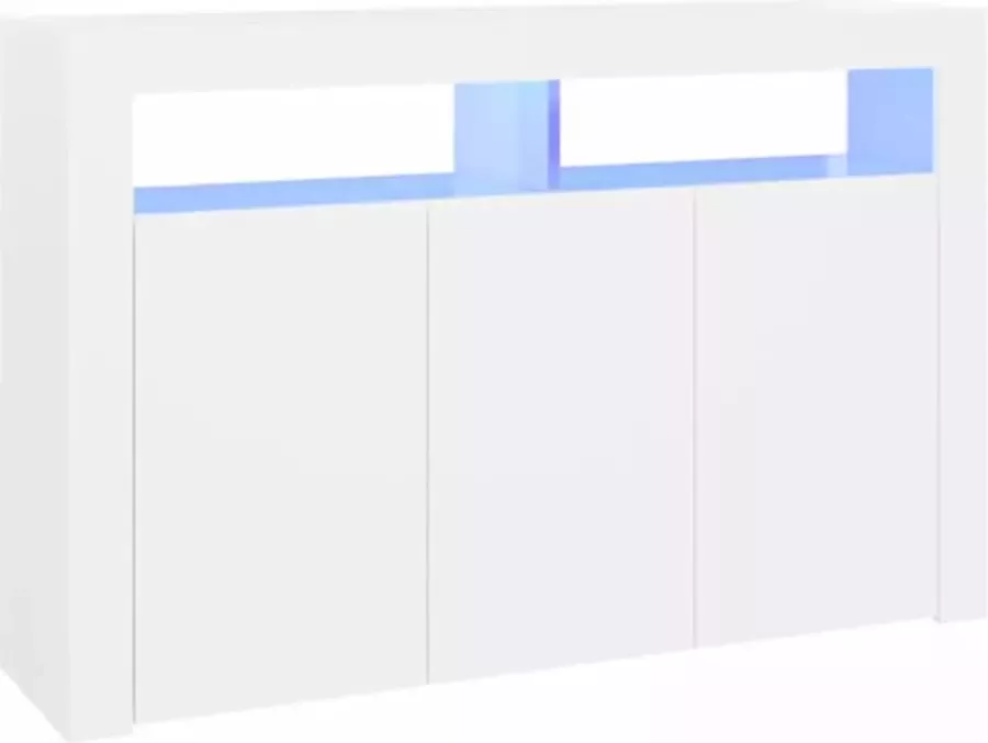 VidaXL -Dressoir-met-LED-verlichting-115 5x30x75-cm-wit - Foto 3