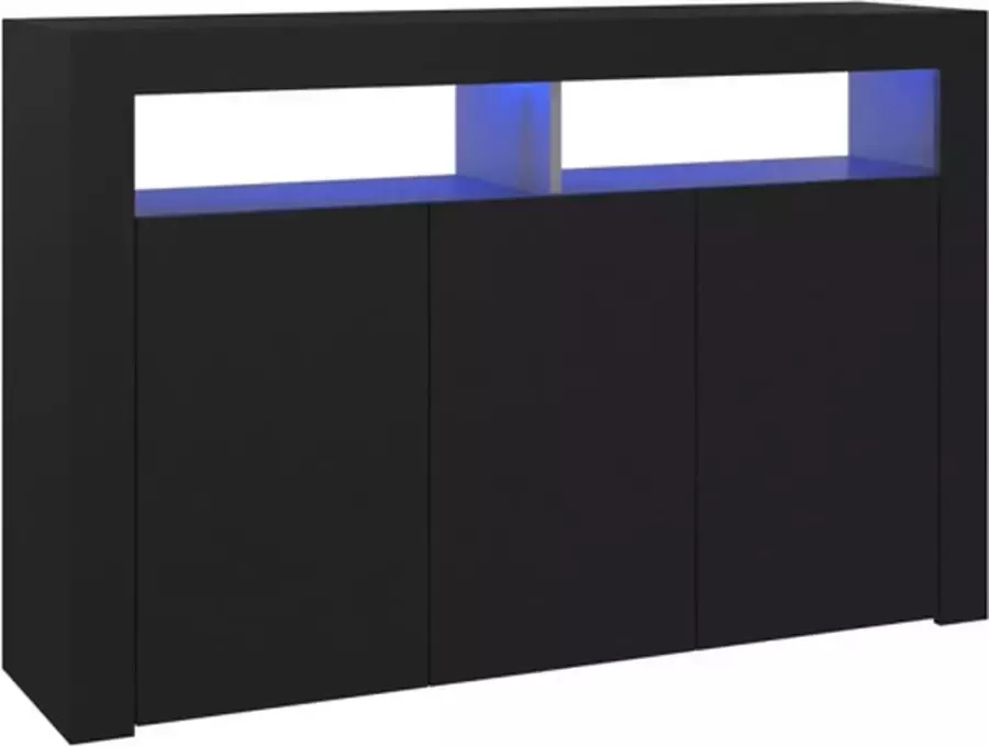 VidaXL -Dressoir-met-LED-verlichting-115 5x30x75-cm-zwart - Foto 3