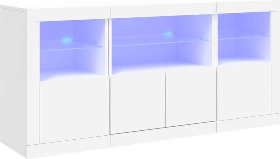VidaXL -Dressoir-met-LED-verlichting-142 5x37x67-cm-wit - Foto 2