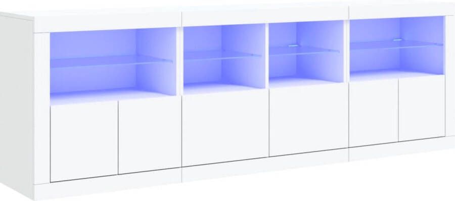 VidaXL -Dressoir-met-LED-verlichting-202x37x67-cm-wit - Foto 2