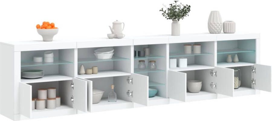 VidaXL -Dressoir-met-LED-verlichting-283x37x67-cm-wit - Foto 3