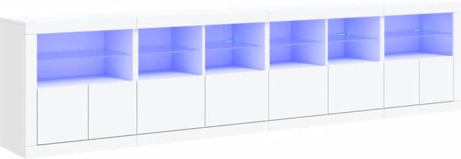VidaXL -Dressoir-met-LED-verlichting-283x37x67-cm-wit - Foto 2