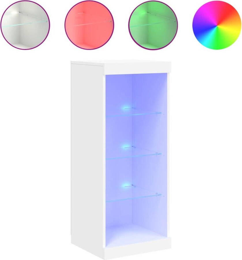 VidaXL Dressoir met LED-verlichting 41x37x100 cm wit - Foto 3