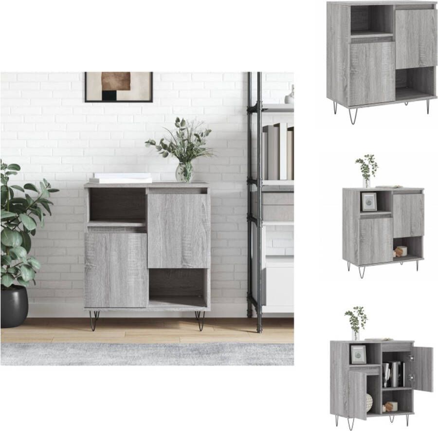 VidaXL Dressoir Dressoirs Opbergkast Buffet Dressoir 60x35x70 cm bewerkt hout grijs sonoma eikenkleurig - Foto 4