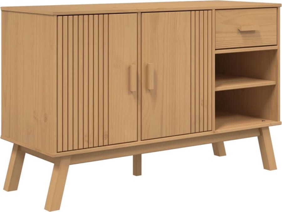 VidaXL -Dressoir-OLDEN-114x43x73 5-cm-massief-grenenhout-bruin - Foto 4