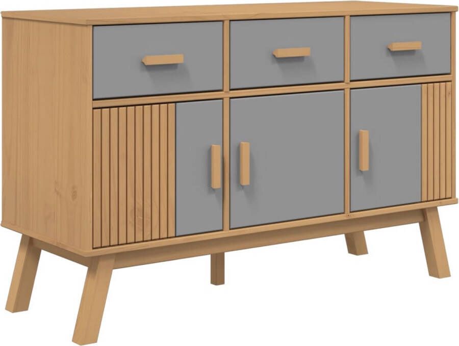 VidaXL Dressoir OLDEN 114x43x73 5 cm Grenenhout Dressoir Vintage Kast Scandinavische Meubels Grenoble Houtsoort Opbergmeubilair - Foto 2