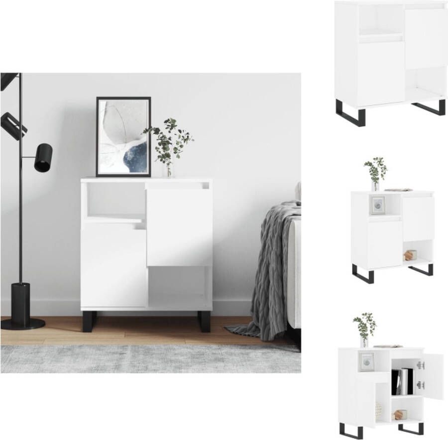 VidaXL Dressoir Dressoirs Opbergkast Buffet Dressoir 60x35x70 cm bewerkt hout wit