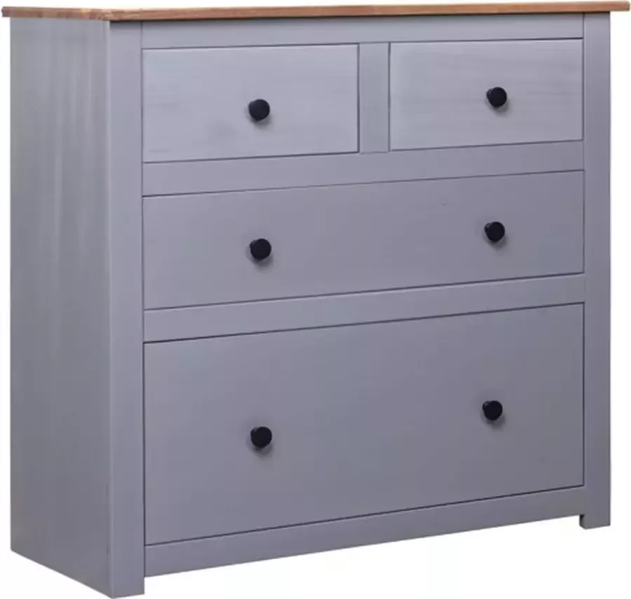 VidaXL -Dressoir-Panama-Range-80x40x83-cm-grenenhout-grijs - Foto 3