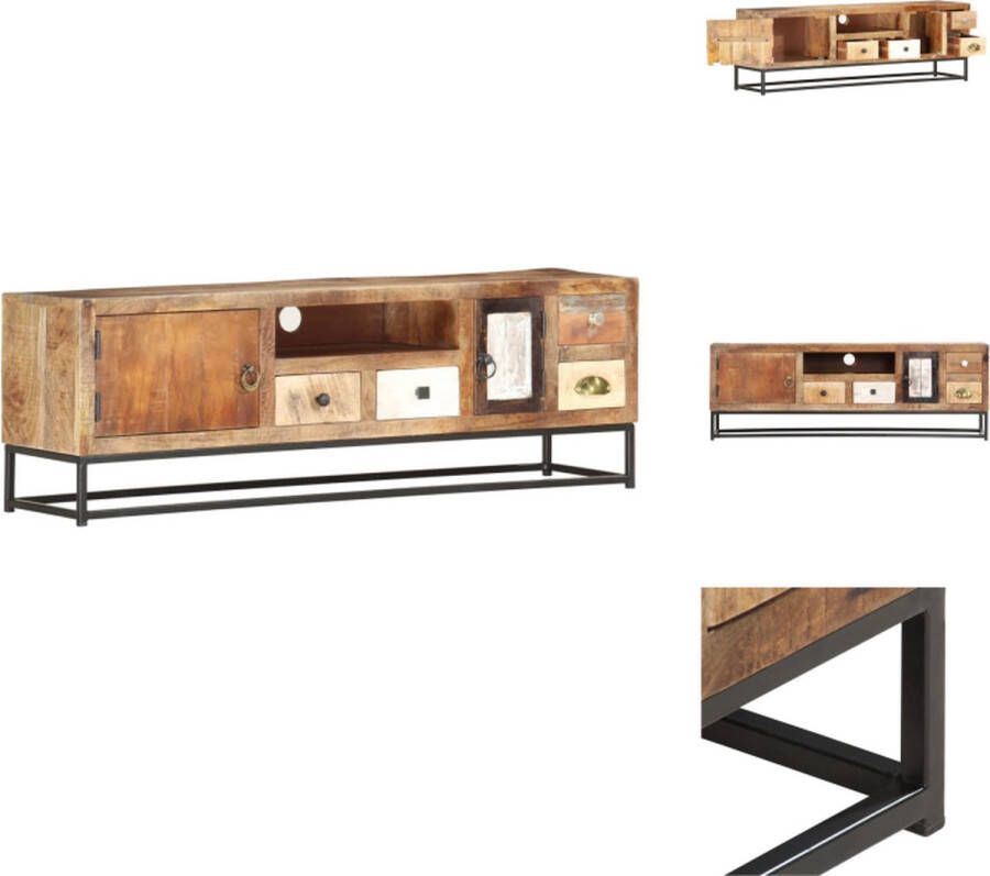VidaXL Tv-kast Tv-kasten Televisiekast Televisiekasten Tv-meubel 120x30x40 cm massief gerecycled hout