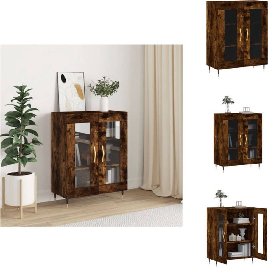 VidaXL Dressoir Dressoirs Kast Wandkast Dressoir 69-5x34x90 cm bewerkt hout gerookt eikenkleurig