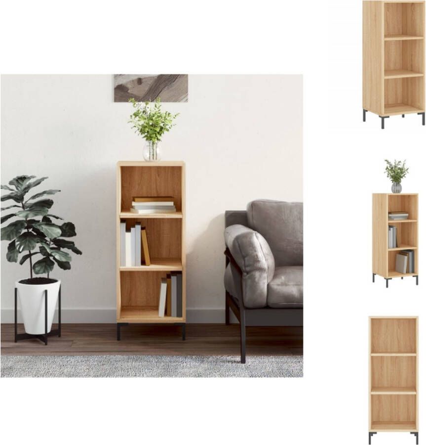 VidaXL Dressoir Sonoma Eiken 34.5 x 32.5 x 90 cm Duurzaam hout Montage vereist Keukenkast