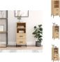 VidaXL Dressoir Sonoma Eiken 34.5 x 34 x 90 cm Duurzaam bewerkt hout en metaal Keukenkast - Thumbnail 2