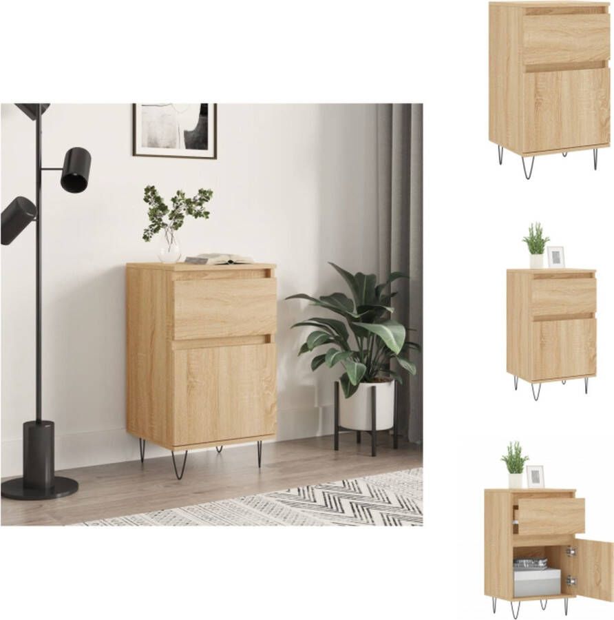 VidaXL Dressoir Dressoirs Opbergkast Wandkast Dressoir 40x35x70 cm bewerkt hout sonoma eikenkleurig - Foto 2