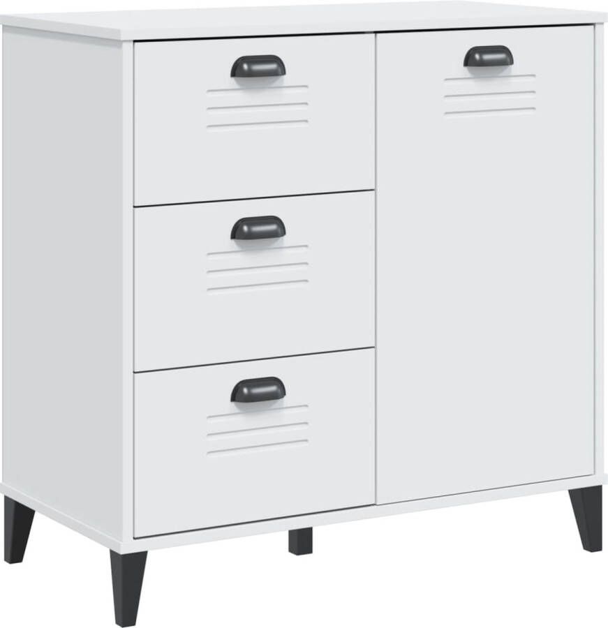 VidaXL -Dressoir-VIKEN-80x40x80-cm-massief-grenenhout-wit - Foto 3