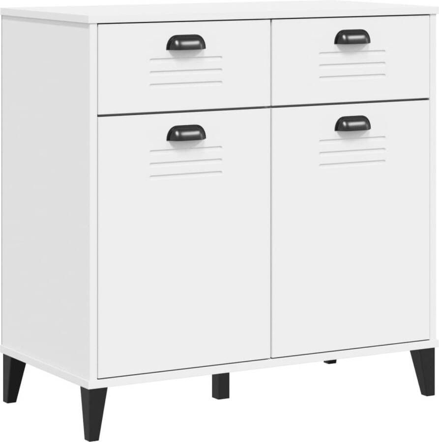 VidaXL -Dressoir-VIKEN-80x40x80-cm-massief-grenenhout-wit - Foto 3