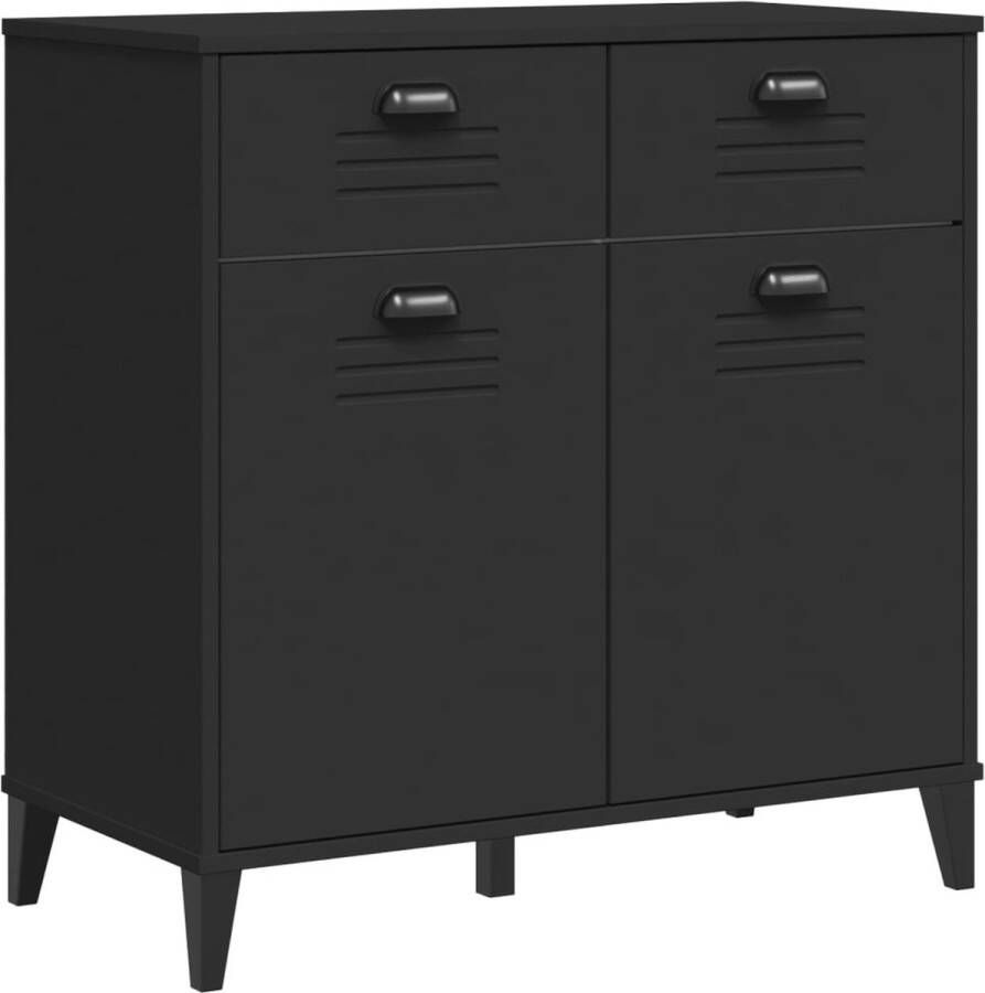 VidaXL -Dressoir-VIKEN-80x40x80-cm-massief-grenenhout-zwart - Foto 3