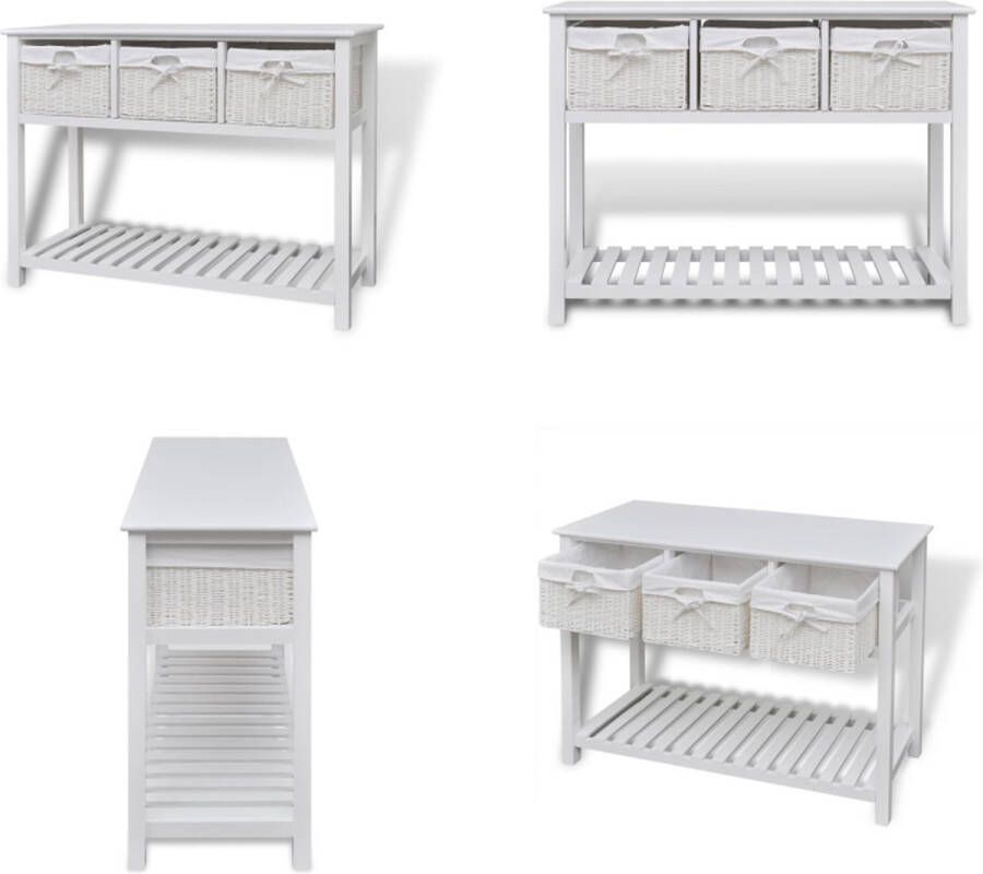 VidaXL Dressoir wit Dressoir Dressoirs Kastje Kastjes