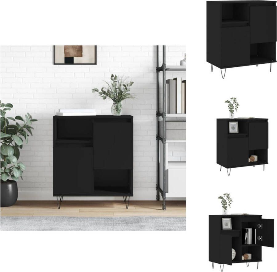 VidaXL Dressoir Dressoirs Opbergkast Buffet Dressoir 60x35x70 cm bewerkt hout zwart