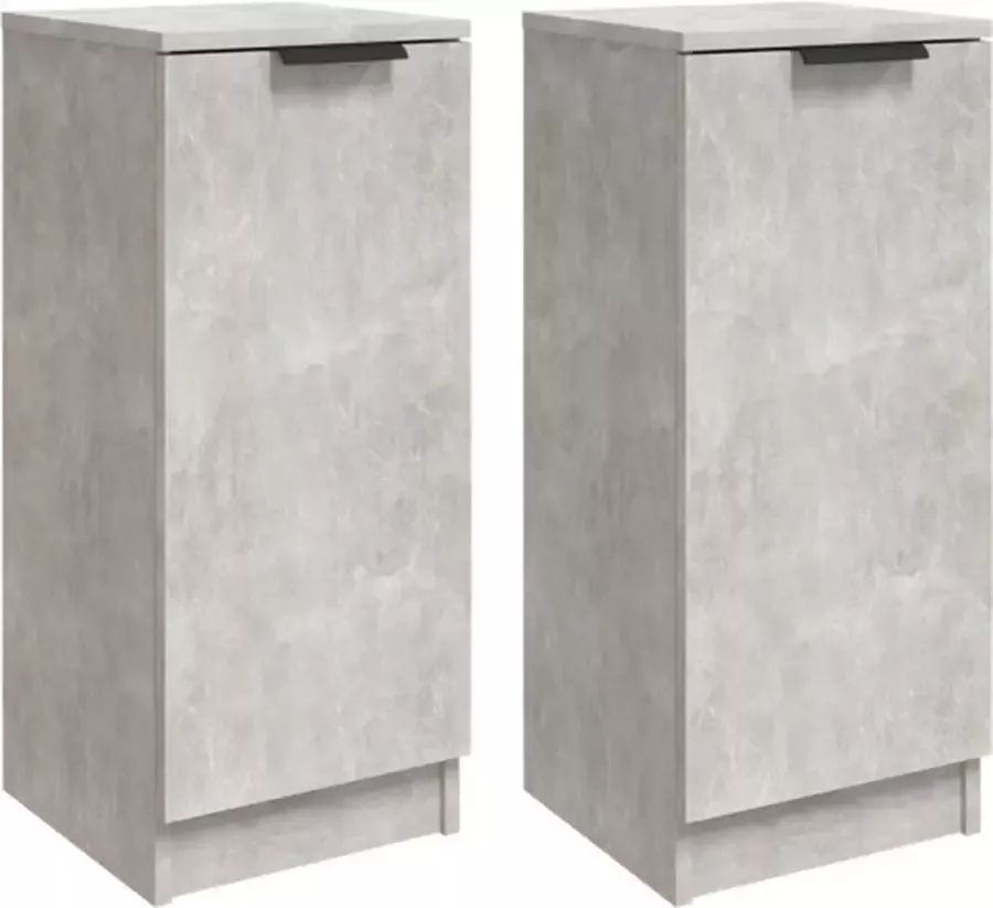 VidaXL -Dressoirs-2-st-30x30x70-cm-bewerkt-hout-betongrijs - Foto 4