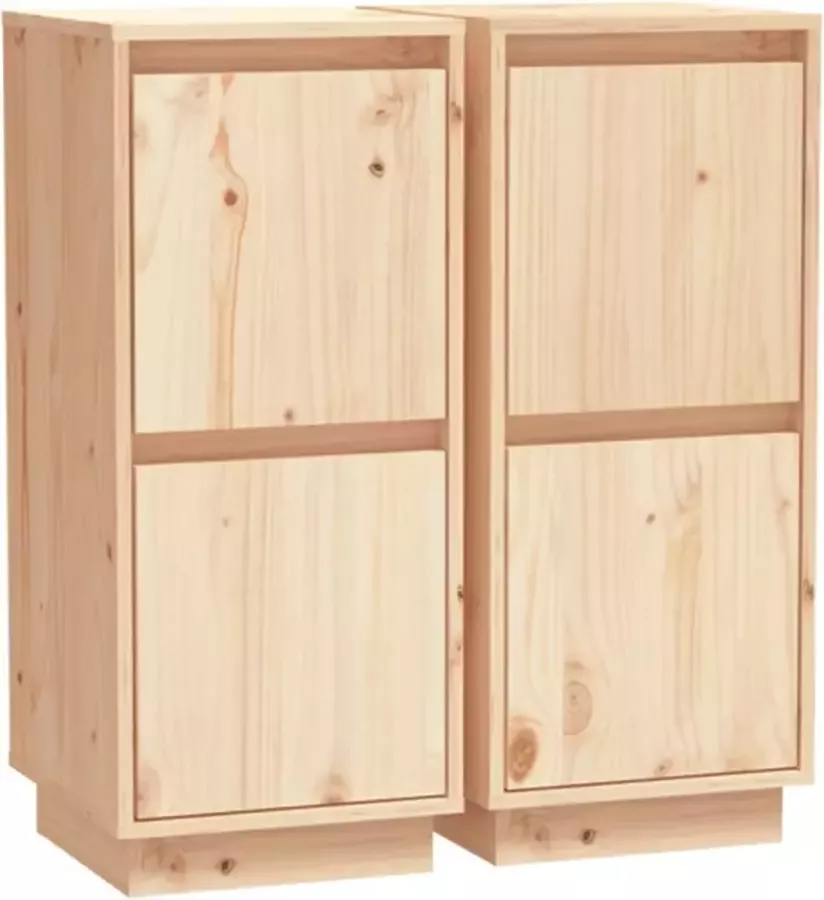 VidaXL -Dressoirs-2-st-31 5x34x75-cm-massief-grenenhout - Foto 3