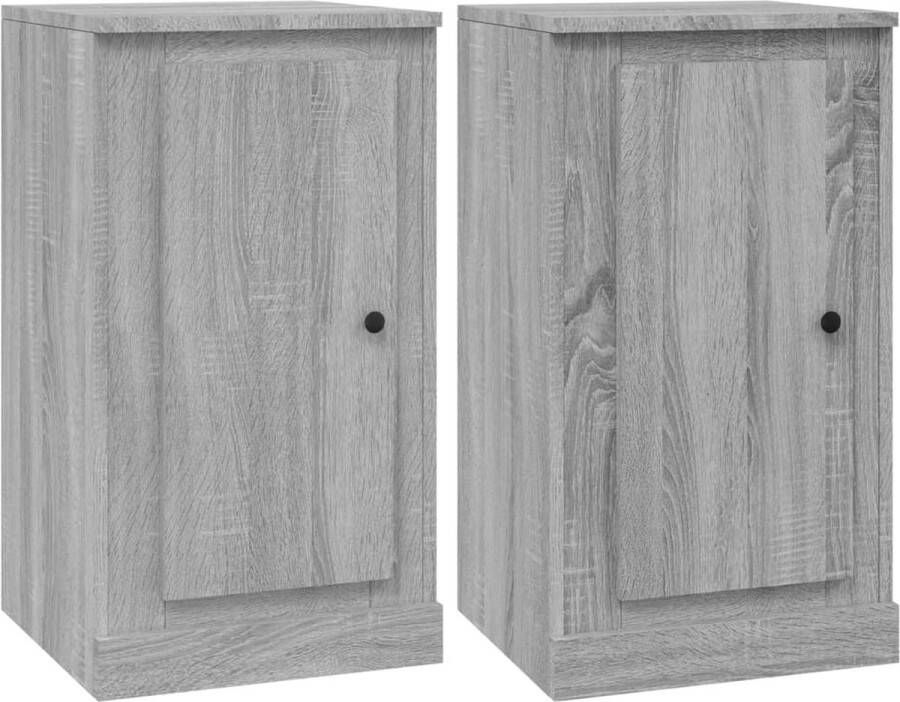 VidaXL -Dressoirs-2-st-37 5x35 5x67 5-cm-bewerkt-hout-grijs-sonoma