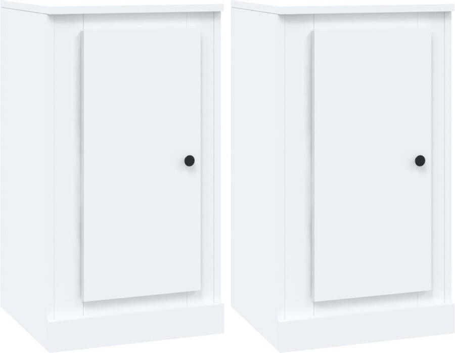 VidaXL -Dressoirs-2-st-37 5x35 5x67 5-cm-bewerkt-hout-wit - Foto 1