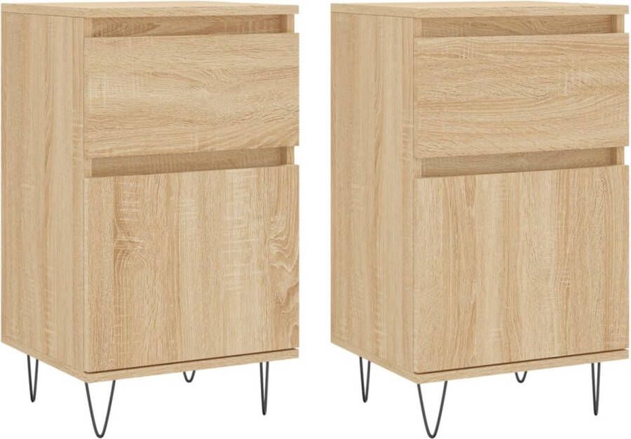 VidaXL -Dressoirs-2-st-40x35x70-cm-bewerkt-hout-sonoma-eikenkleurig - Foto 8