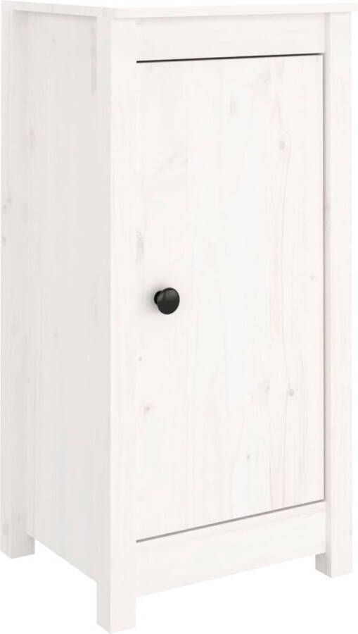 VidaXL -Dressoirs-2-st-40x35x80-cm-massief-grenenhout-wit - Foto 7